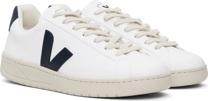 VEJA White & Navy Urca CWL Sneakers - Image 4