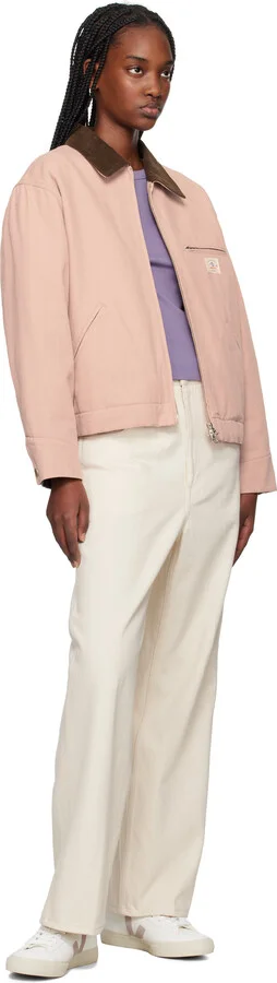 VEJA White & Pink Campo Leather Sneakers - Image 5