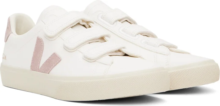 VEJA White & Pink Recife ChromeFree Leather Sneakers - Image 4