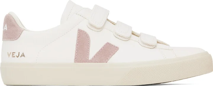 VEJA White & Pink Recife ChromeFree Leather Sneakers