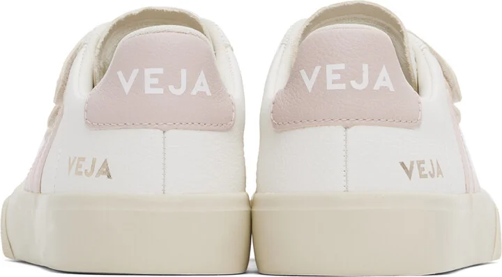 VEJA White & Pink Recife Leather Sneakers - Image 2
