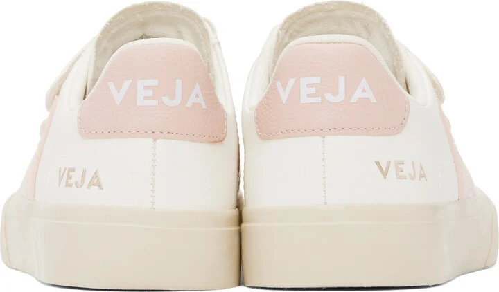 VEJA White & Pink Recife Leather Sneakers - Image 2