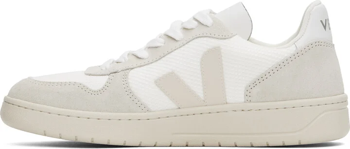 VEJA White V-10 B-Mesh Low Top Sneakers - Image 3