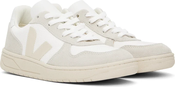 VEJA White V-10 B-Mesh Sneakers - Image 4