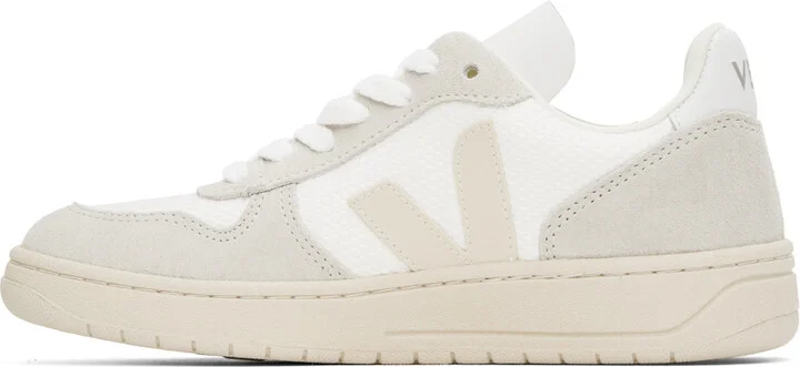 VEJA White V-10 B-Mesh Sneakers - Image 3