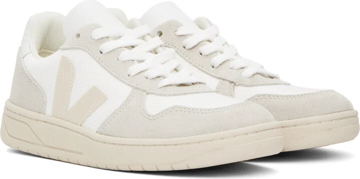 VEJA White V-10 B-Mesh Sneakers - Image 4