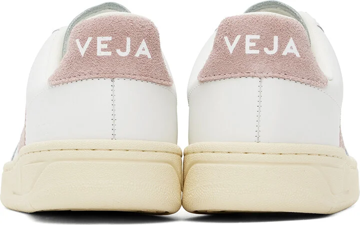 VEJA White V-12 Leather Sneakers - Image 2