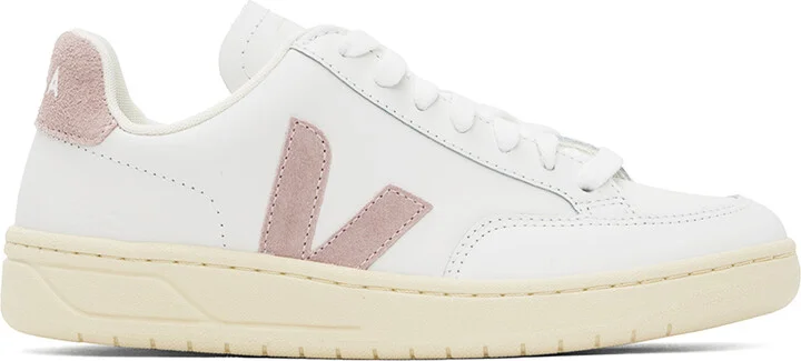 VEJA White V-12 Leather Sneakers