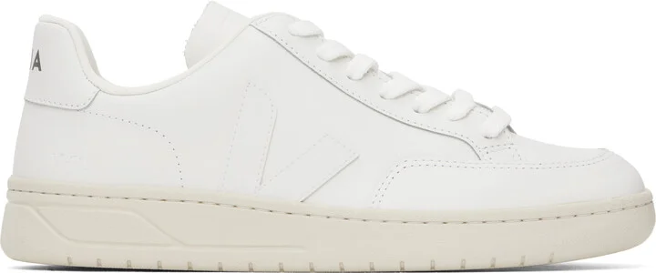 VEJA White V-12 Leather Sneakers