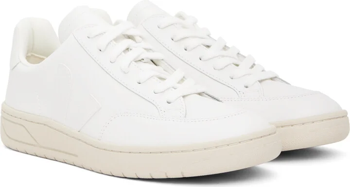 VEJA White V-12 Sneakers - Image 4