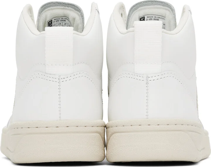 VEJA White V-15 Leather Sneakers - Image 2