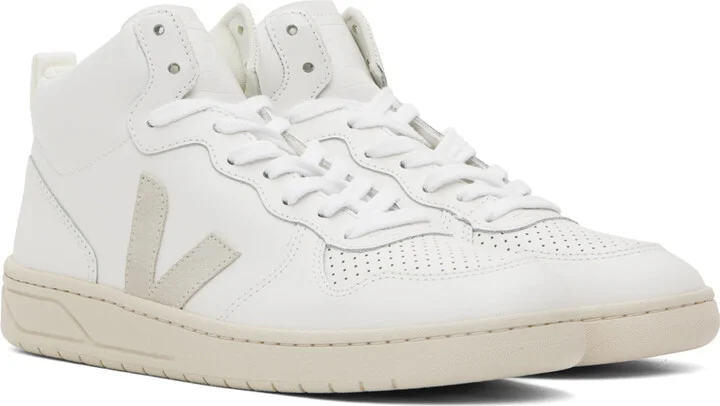VEJA White V-15 Sneakers - Image 4