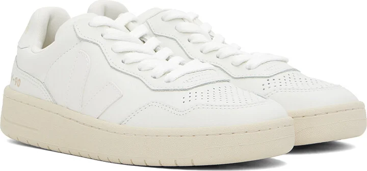 VEJA White V-90 Sneakers - Image 4