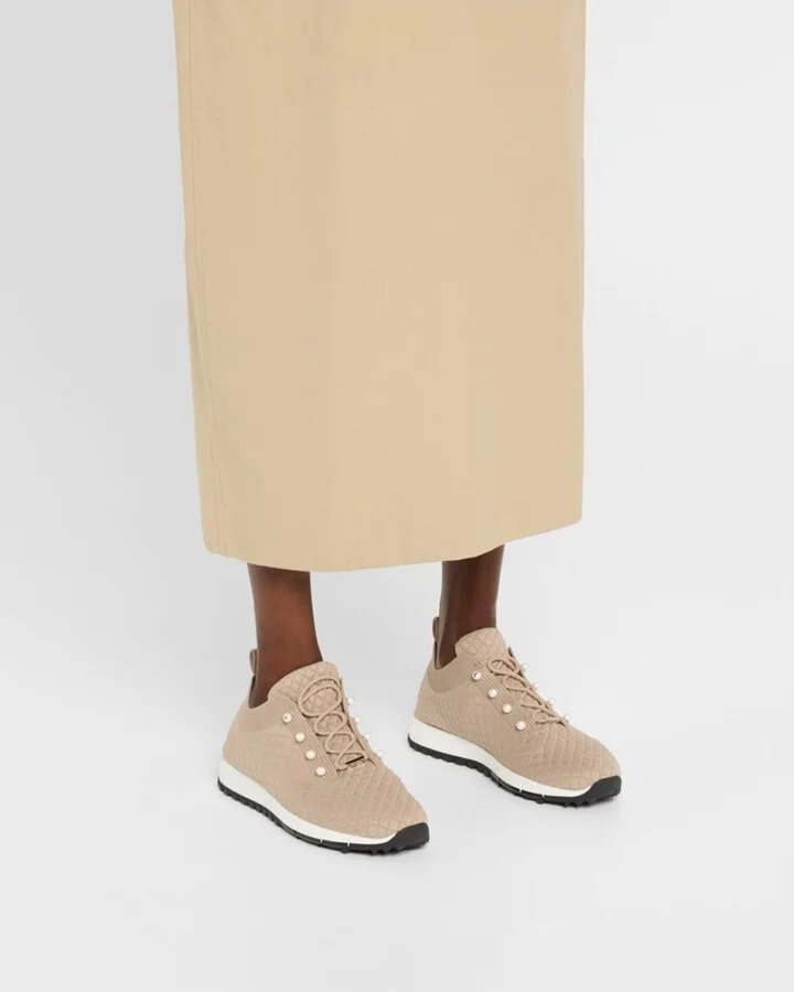Veles Embellished Knit Trainers - Image 5