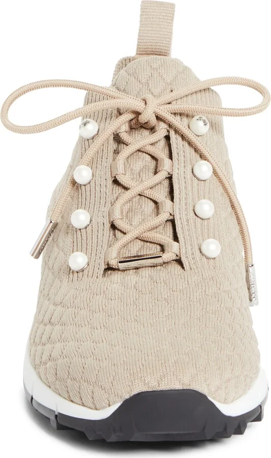 Veles Faux Pearl Knit Sneaker - Image 4
