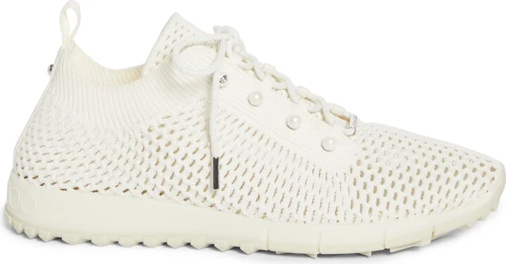 Veles Imitation Pearl Open Stitch Knit Sneaker - Image 3