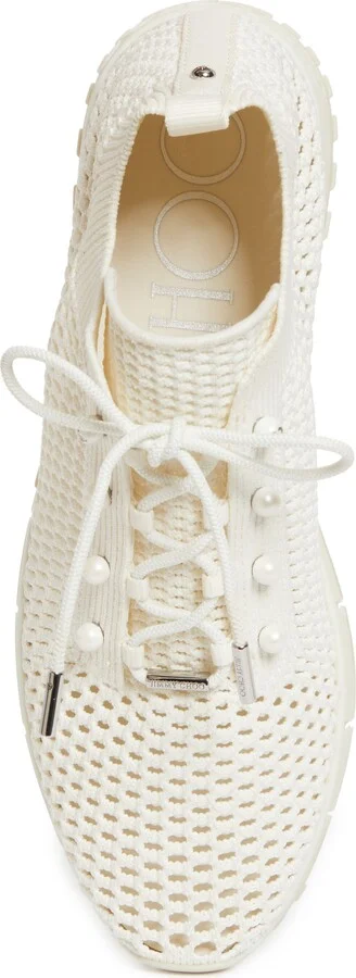 Veles Imitation Pearl Open Stitch Knit Sneaker - Image 5