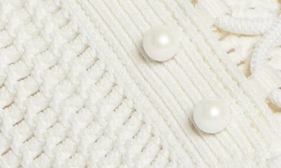 Veles Imitation Pearl Open Stitch Knit Sneaker - Image 7