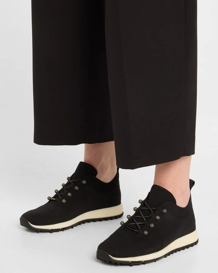 Veles Sequin Knit Trainer Sneakers - Image 3