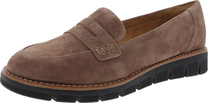 VELIA Womens Leather Slip On Loafers