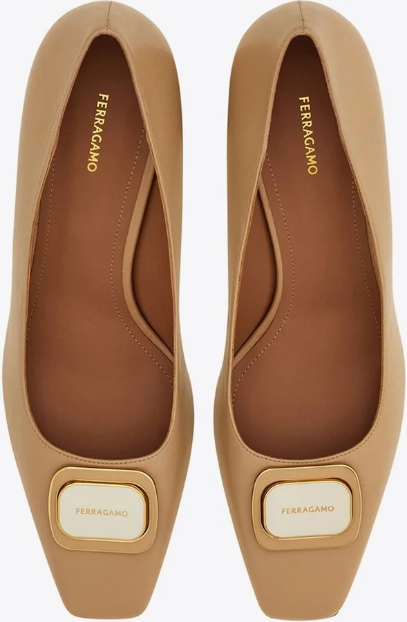 Vella 60 Vara Plate Leather Pumps - Image 3