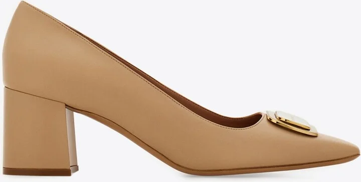 Vella 60 Vara Plate Leather Pumps