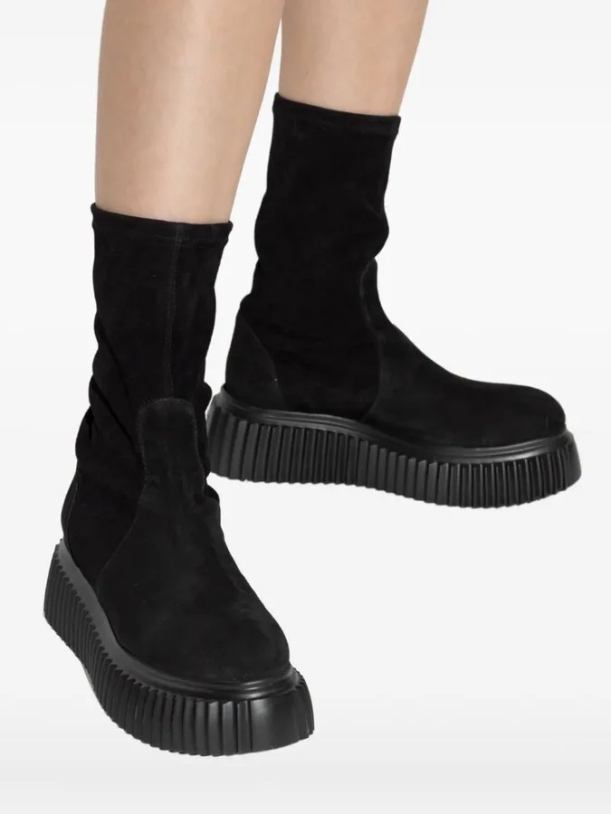 Velour Ankle Boots - Image 5