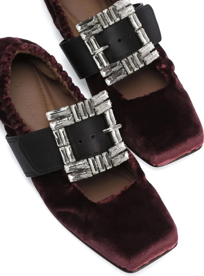 Velour Ballet Flats - Image 4