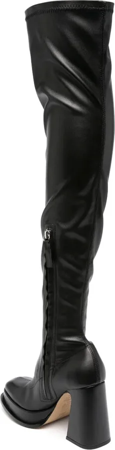 Velvet 100mm leather knee boots - Image 3