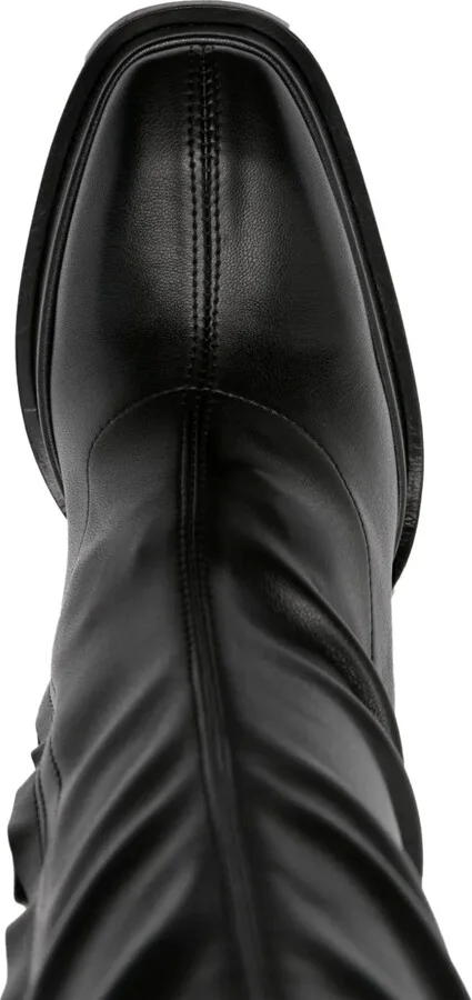 Velvet 100mm leather knee boots - Image 4