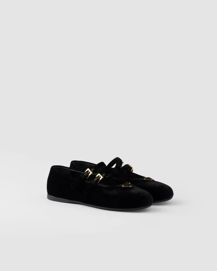 Velvet ballerinas