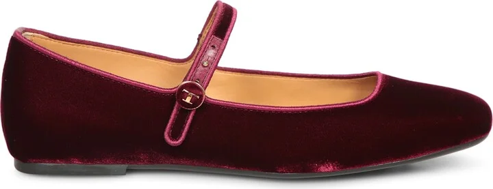 Velvet Ballerinas In Bordeaux