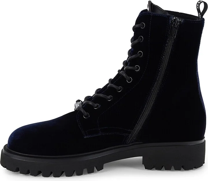 Velvet Combat Boots - Image 4