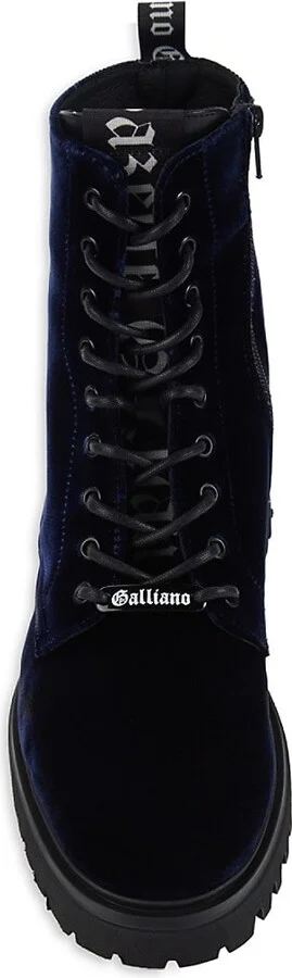 Velvet Combat Boots - Image 6