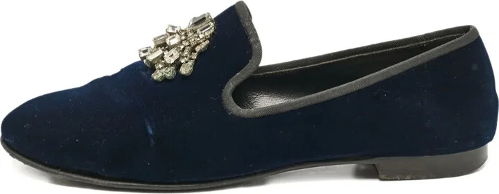 Velvet Crystal Loafers