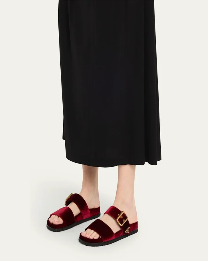 Velvet Dual-Band Flat Sandals - Image 8