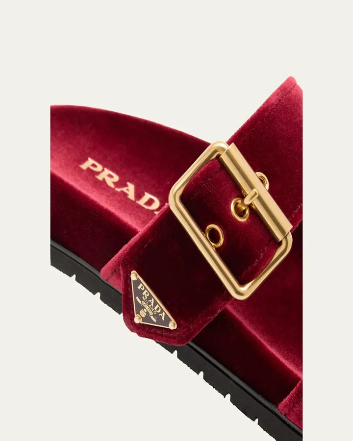 Velvet Dual-Band Flat Sandals - Image 9