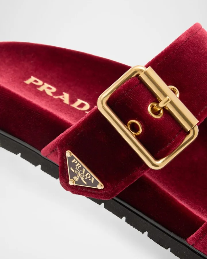 Velvet Dual-Band Flat Sandals - Image 9