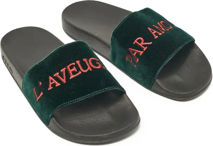 Velvet Flat Sandals - Image 2