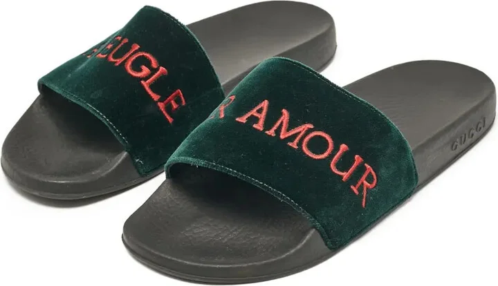 Velvet Flat Sandals - Image 3