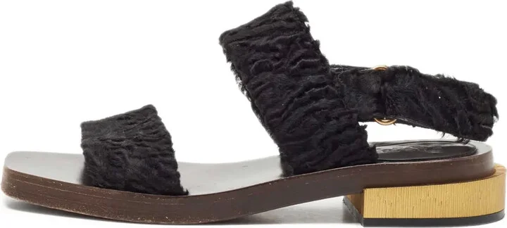 Velvet Flat Sandals