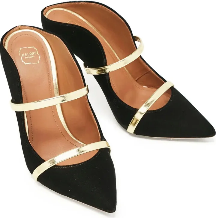 Velvet Heeled Mules - Image 3