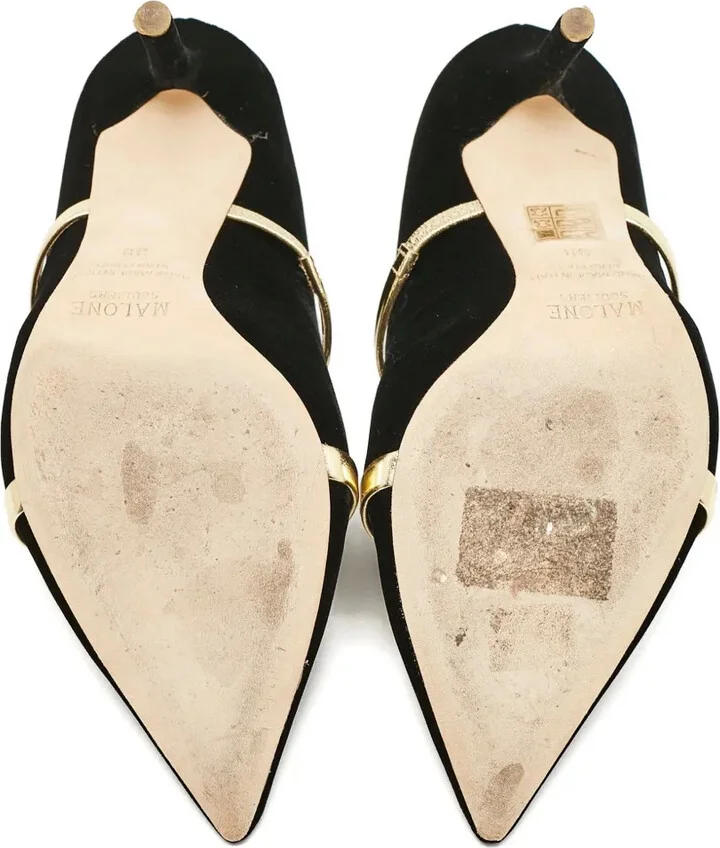 Velvet Heeled Mules - Image 5