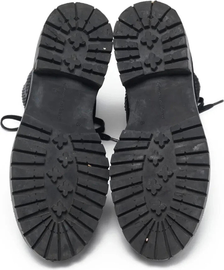 Velvet Lace-Up Boots - Image 4