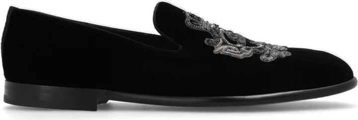 Velvet Loafers, , - Black