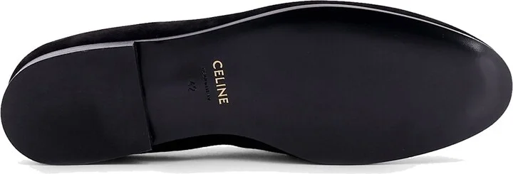 Velvet Loafers With Embroidered Triomphe Logo - Image 4