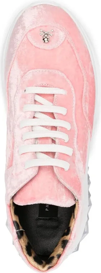 Velvet Low-Top Sneakers - Image 4