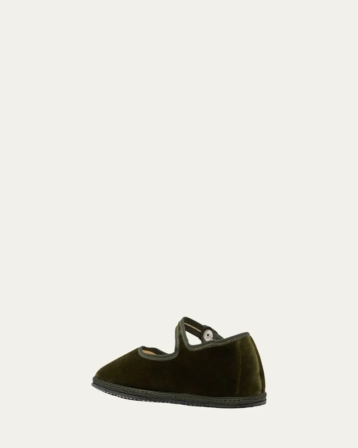 Velvet Mary Jane Ballerina Flats - Image 5