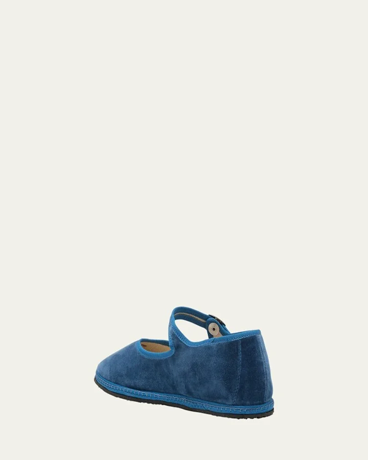 Velvet Mary Jane Ballerina Flats - Image 5