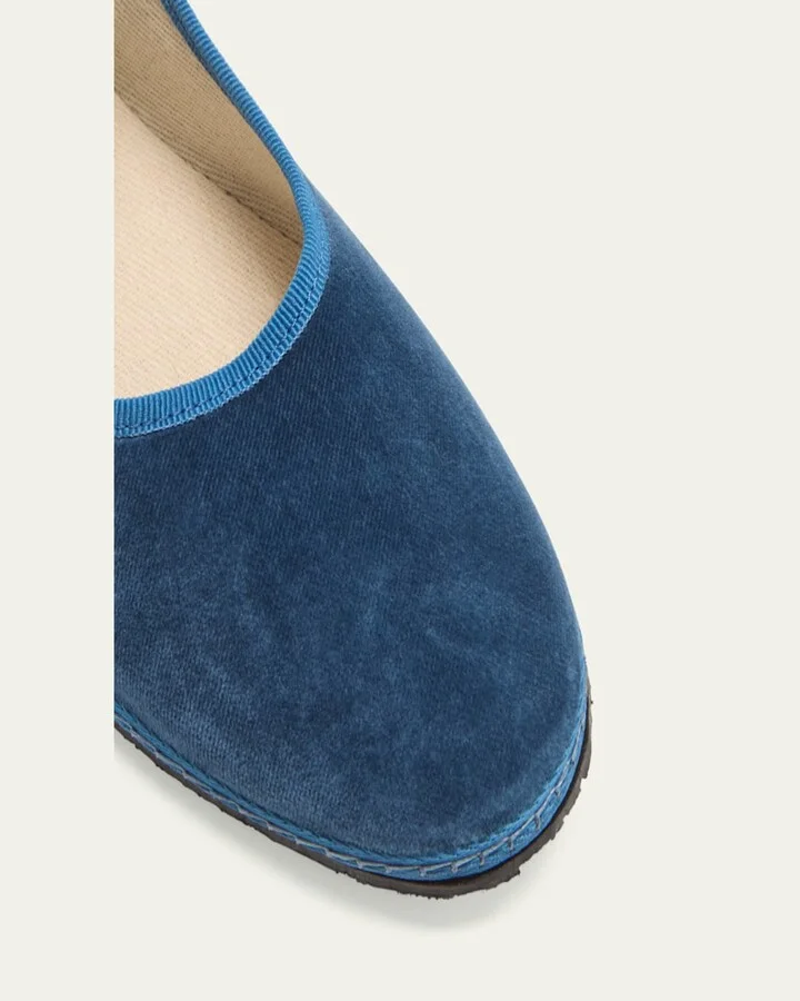 Velvet Mary Jane Ballerina Flats - Image 7